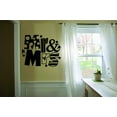 thumbnail image 1 of Custom Wall Decal Sticker : Mr & Mrs Husband Wife Fancy Design Lettering 20x30", 1 of 1