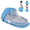 Blue, variant on Foldable Baby Net for Bed,Baby Travel Cot with Net and Awning,Cotton Comfortable Touch Soft,Portable Babies Cot Changing Bag Babies Travel Bassinet