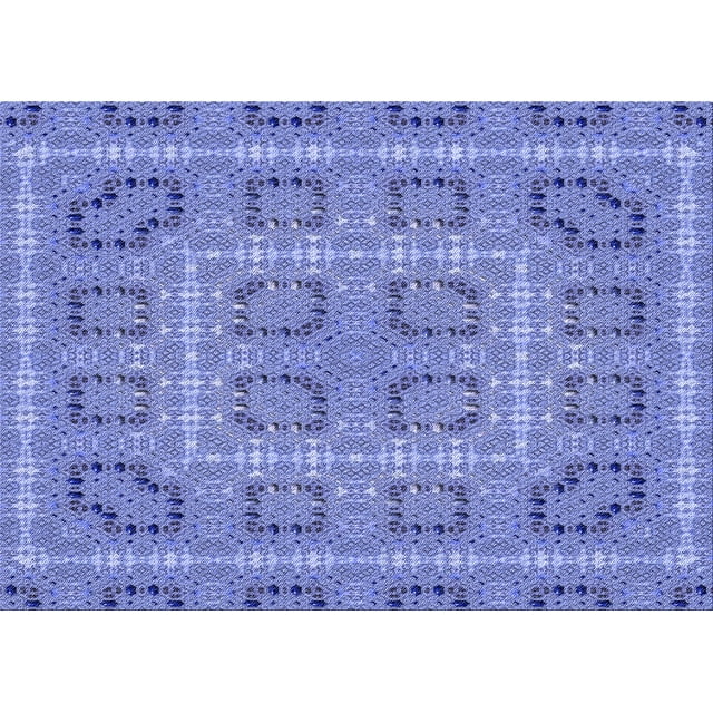 Ahgly Company Machine Washable Indoor Rectangle Transitional Denim Blue Area Rugs, 8' x 10'