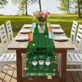 thumbnail image 4 of St Patricks Day Table Runner, Gnomes Green Shamrock Spring Gold Coin Striped Cotton Linen Table Runners 90 Inches Long, Dresser Scarf Runner for Dining/Coffee/Kitchen/Hallway Tables 13''x90'', 4 of 9