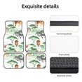 thumbnail image 4 of LAKIMCT African Animals Plants Car Mats, Neoprene Front Rear Floor Mats for Cars, Waterproof Anti-Slip Car Floor Mats Full Set, Universal(4 Pcs), 4 of 6