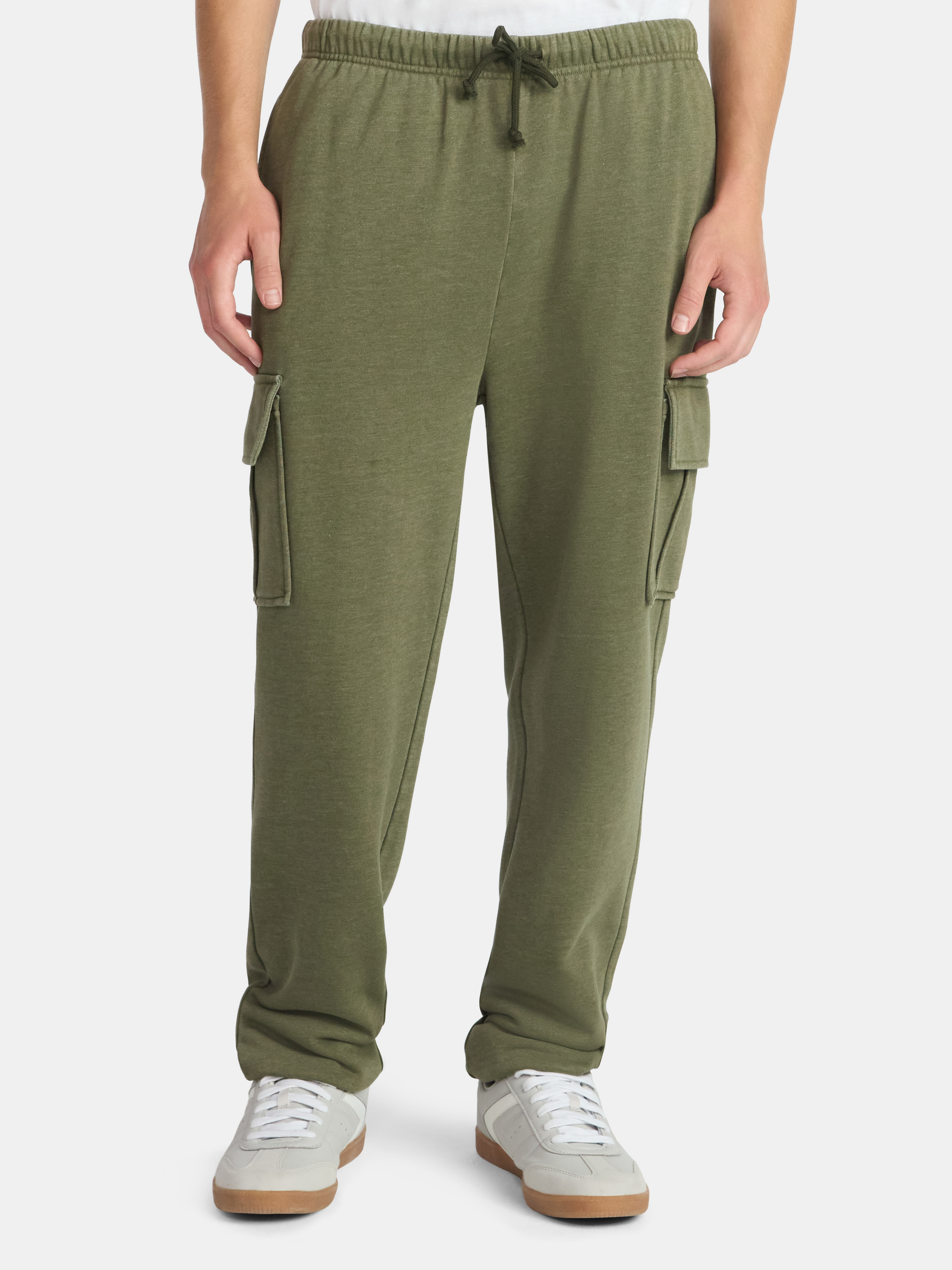 No Boundaries Fleece Cargo Jogger Pants, 30'' Inseam, Men's & Big Men's