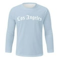thumbnail image 5 of AMERTEER T-Shirt Blouse Homme Automne Décontracté à Imprimé de Lettres Manches Longues Col Rond Hauts T-Shirt, 5 of 5