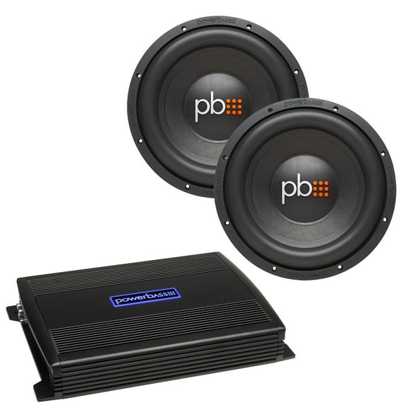 PowerBass 2 S-1204D 12" Dual 4-Ohm Subwoofers   1 ASA3-600.1D ASA Series Amplifier