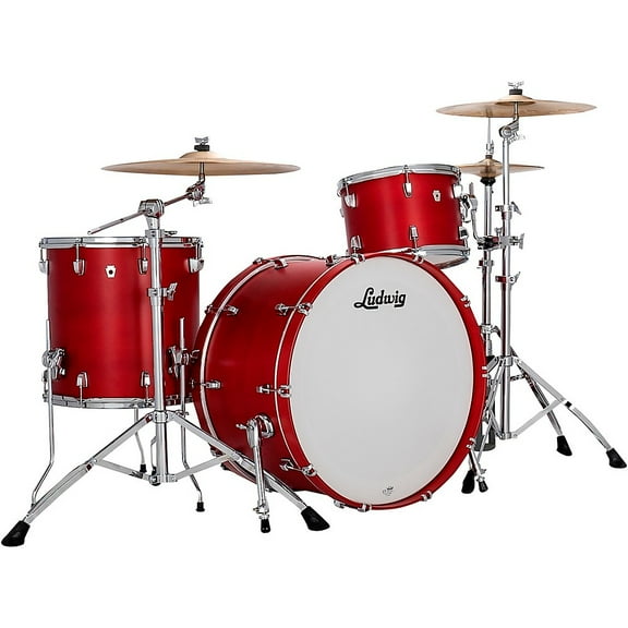 Ludwig NeuSonic 3-Piece Pro Beat Shell Pack With 24" Bass Drum Satin Diablo Red