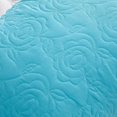 thumbnail image 3 of Set of 2 Pillow Shams Standard Size Floral Quilted - Perfect for Bedding Decor (Blue), 3 of 5