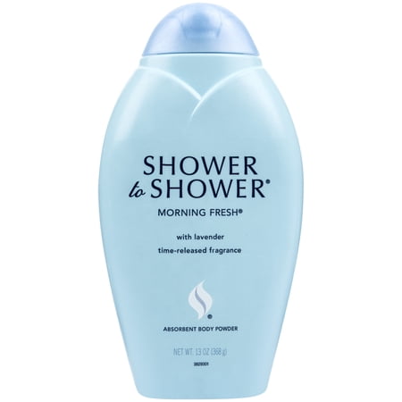 Shower to Shower Talc Free Body Powder Moisture Control for Women and Men, Morning Fresh, 13 oz
