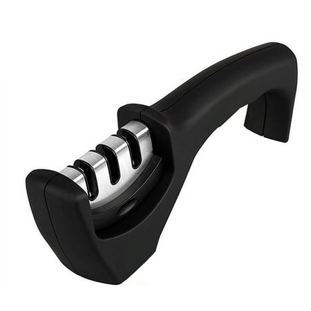 

1pc Sharpener Three Groove Manual Fast Multi-functional Wear - resistant for Home (Black)