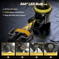 thumbnail image 5 of Pr360° Full Illumination 60W 6500K 20000LM IP68 Rated LED Headlight Bulbs (2 Pcs) for T6F, H11/H8/H9, 5 of 7