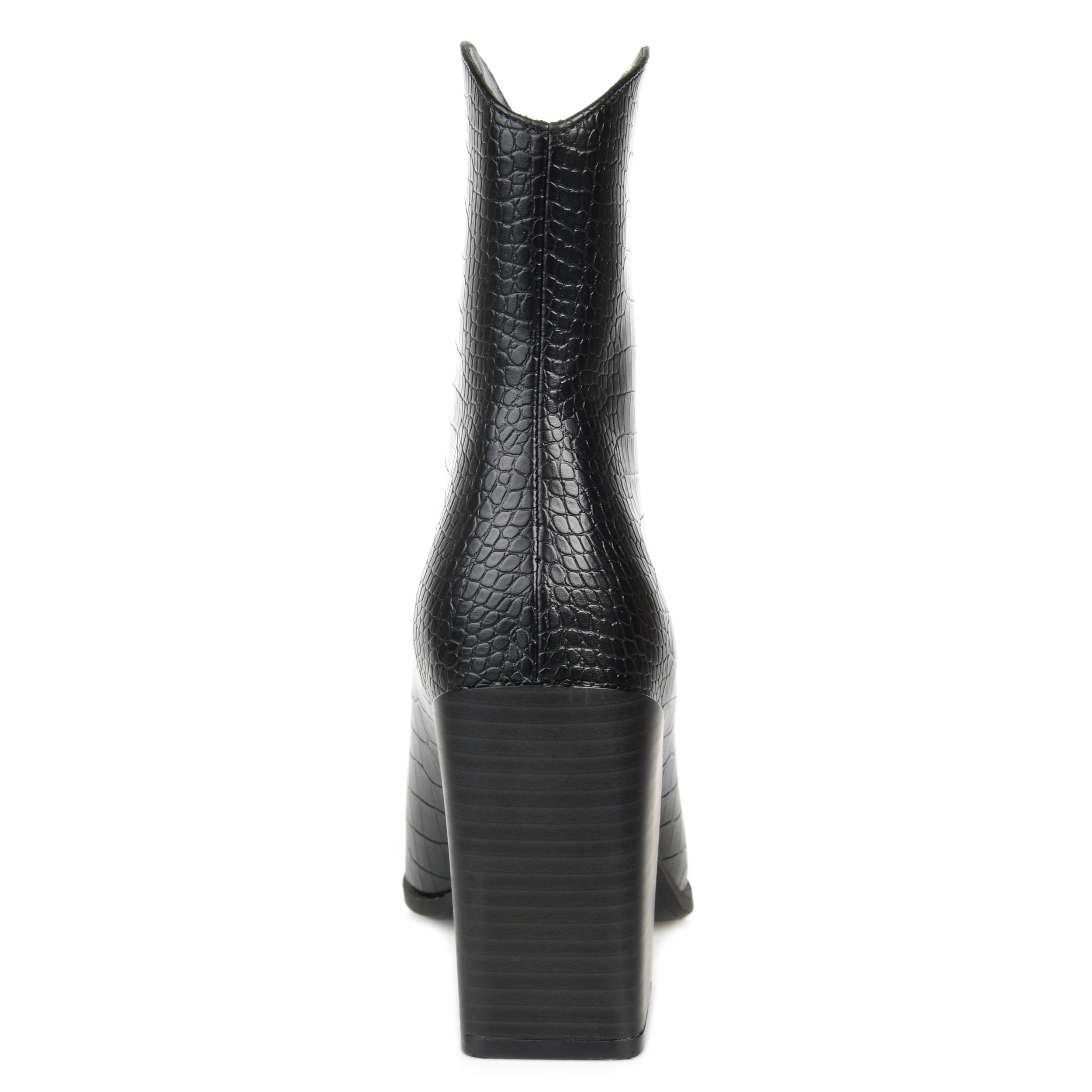 Journee Womens Brekinn Pull On Stacked Heel Booties