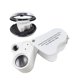 thumbnail image 2 of Jewelers Magnifier Led Double-Multiple Magnifying Microscope 30X 60X Chrome-Plated Metal For Coins And Stamps Appraisal 2Pcs, 2 of 3