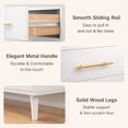 thumbnail image 5 of 6-Drawer Dresser, Wide Wood Chest of Drawers with Metal Handles for Bedroom & Living Room, White, 5 of 6