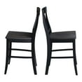 thumbnail image 6 of International Concepts Black/Washed Coal Solid Wood Cosmo Counter Height Stool, 6 of 8