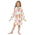 thumbnail image 6 of FORMRS Niños Bathrobe Unisex Hooded Robe Soft Plush Pajamas Sleepwear, Size 10-12T, Citrus Slice, 6 of 7