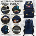 thumbnail image 3 of Double Deck Cooler Backpack for Men, Up & Down Dual Function, Large Lunch Backpack with 2 Compartment, Soft Cooler Bag, Backpack Lunchbox, Insulated Leak Proof Lightweight, 3 of 6