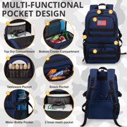 Double Deck Cooler Backpack for Men,Large Lunch Backpack, Soft Cooler Bag Insulated Leak Proof Lightweight