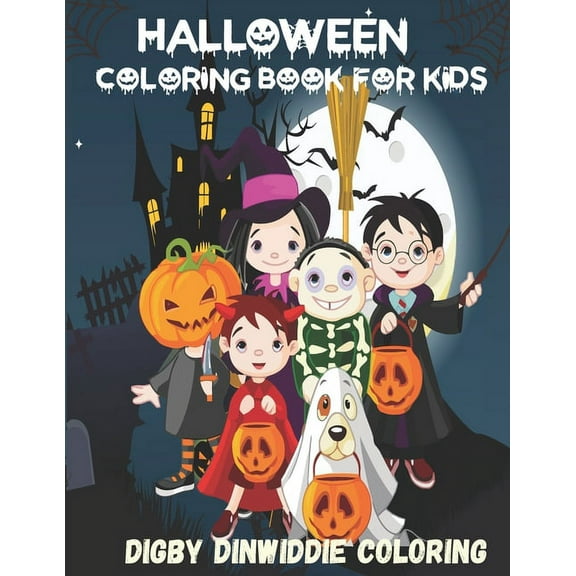 Halloween Coloring Book for Kids: Amazing Coloring Book for Kids with Spooky and Cute Illustrations - Halloween Coloring Pages for Kids ages 4-8, 8-12