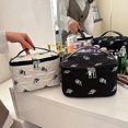 thumbnail image 4 of Makeup Bag Cosmetic Bags for Women Travel Makeup Organizer Bag with Mesh Pockets, black, 4 of 5