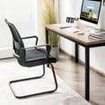 thumbnail image 2 of Giantex Ensemble de 6 Chaises d'Invité pour Bureau à Domicile, Chaise de Conférence d'Accueil Robuste avec Support Lombaire Réglable, Chaise d'Ordinateur Moderne à Dossier en Maille, Assemblage Facile, 2 of 8