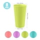 thumbnail image 3 of GOOHOCHY WINOMO 8 vasos de plástico, vasos de agua, vasos de jugo, vasos coloridos para agua potable, vasos sin tapa (colores mezclados), 3 of 7