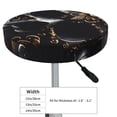 thumbnail image 2 of Kdxio Gold Pattern Black Skull Print Stool Covers Round,Stretch Round Bar Stool Covers Washable Bar Stool Cushion Slipcover for 12-15 Inch Chair, 2 of 5