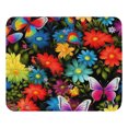 thumbnail image 2 of SVART Mouse Pad diseño de Flores con mariposas arcoiris , 22*18 cm, 2 of 5