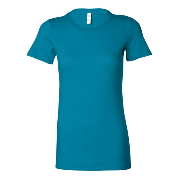 BELLA+CANVAS - Ladies' Slim Fit T-Shirt - AQUA - 2XL - Walmart.com ...