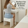 thumbnail image 5 of White Cushioned Vanity Stool, Shoe-changing Stool, Small Stool, Suitable for Bedrooms/dormitories, 5 of 6