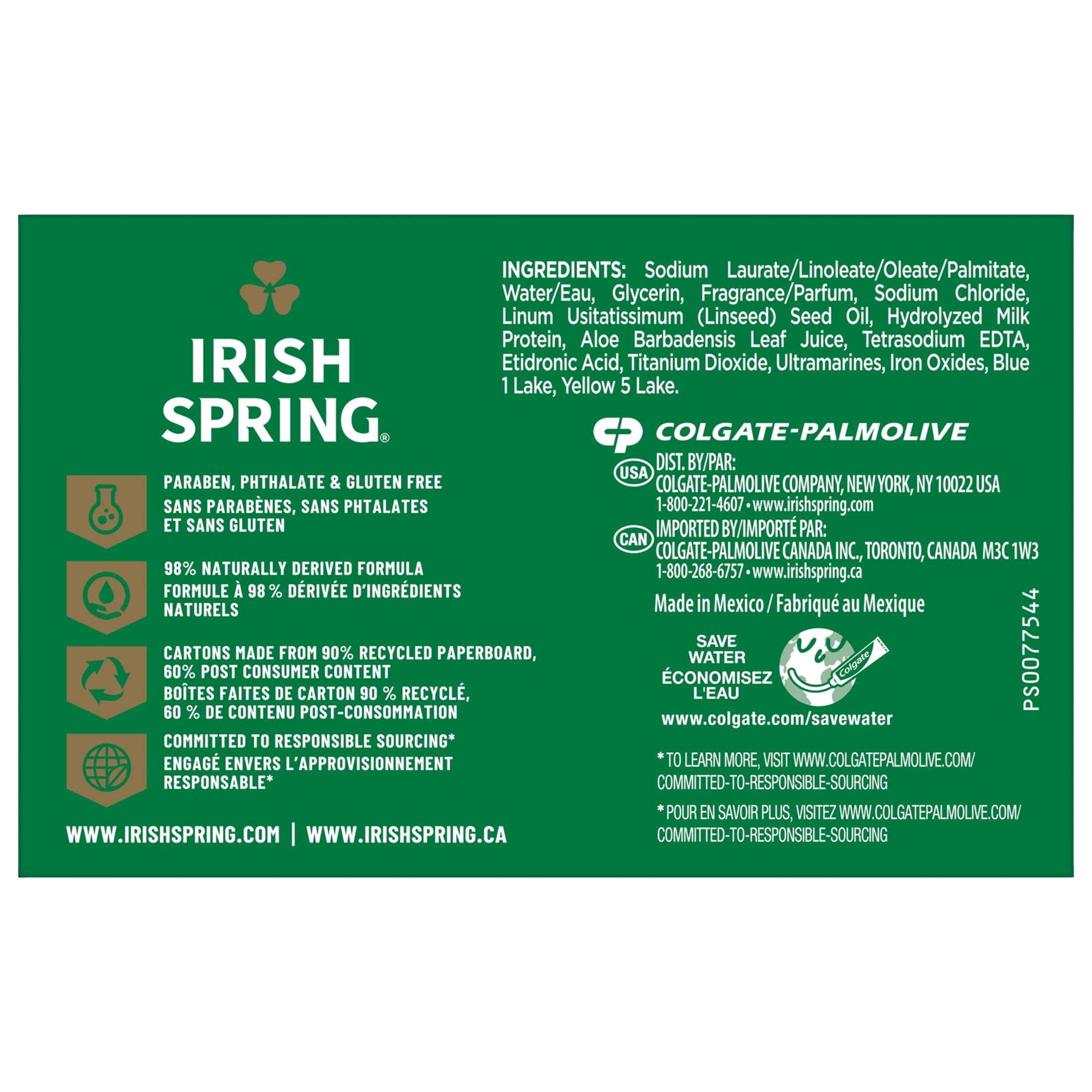 Irish Spring Jabón en Barra Desodorante Aloe Mist para Hombre, Barra de 3.7 oz (Paquete de 12) Irish Spring Jabón en Barra Desodorante Aloe Mist para Hombre, Barra de 3.7 oz (Paquete de 12)