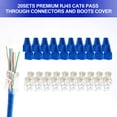 thumbnail image 4 of RJ45 Crimp Tool Kit Through Ethernet Cat6 Cat6a Cat5e Crimping Tool with 20PCS Cat6 Pass-Thru Connectors,20 Covers,1 Wire Cutter Plier,1 Mini Wire Stripper and 1 Network Cable Tester, 4 of 8