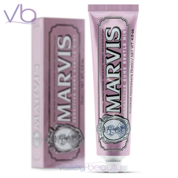 Marvis Gommes Sensibles Menthe Douce Dentifrice Riche et Crémeux avec Saveur Douce de Menthe, 75ml