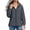 Dark Gray women's casual windbreaker jacket a1, variant on thefmos Women's Fall Winter Spring Hooded Zip Up Casual Windbreaker Raincoat Loose Fit Outdoor Solid Coats Travel Vacation Fashion Outerwear, Black L