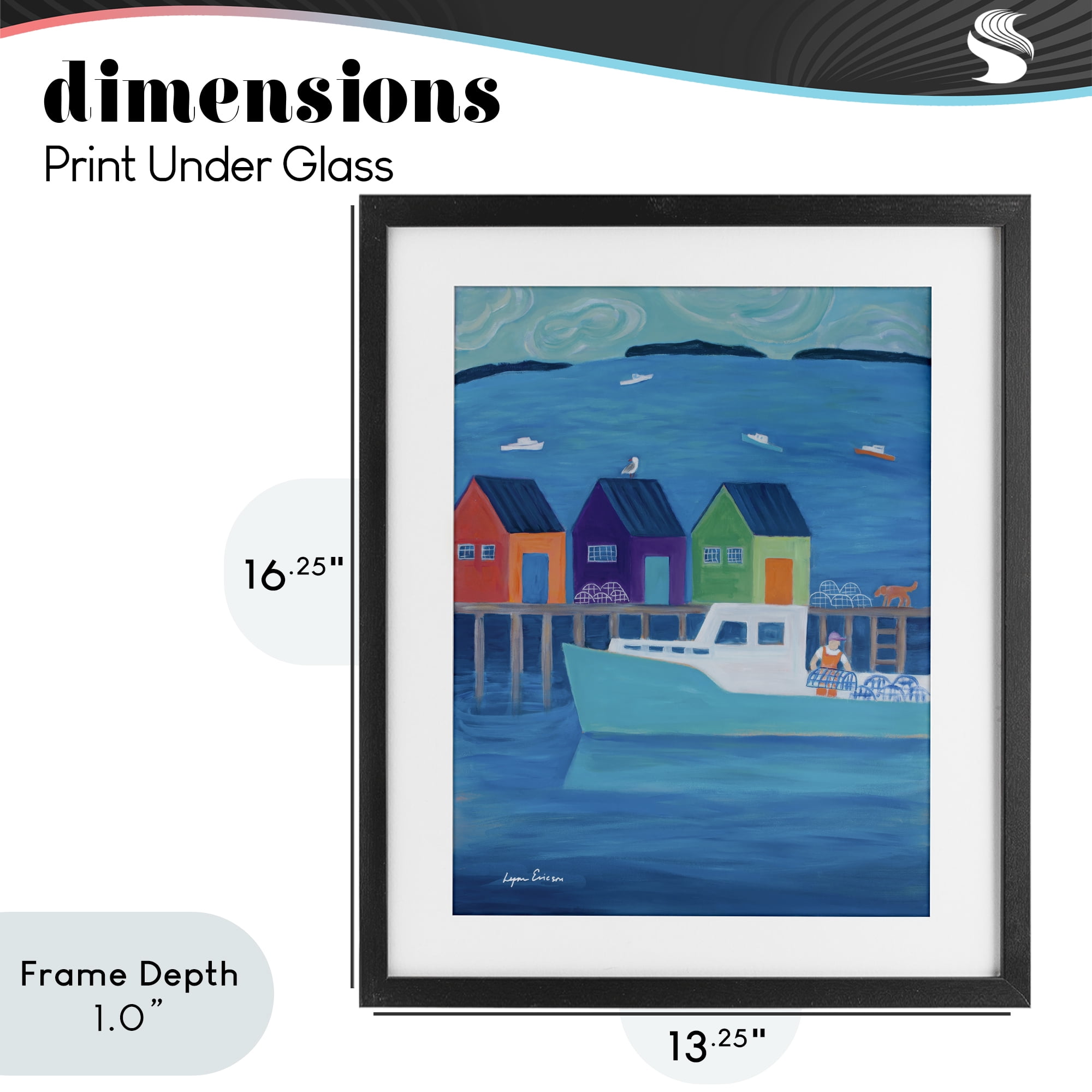 Stupell Industries Out Hauling Traps Black Framed Print Under Glass, design by Lynn Ericson Fine Art