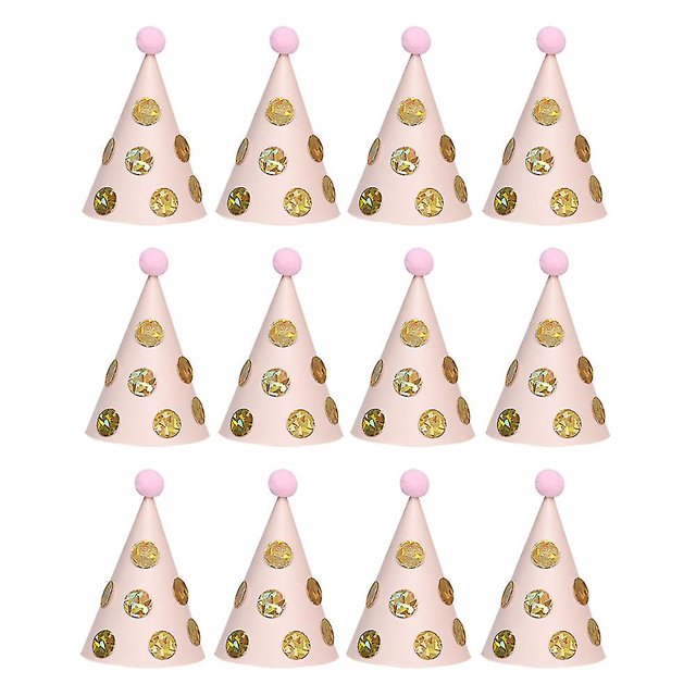 Sombreros para fiesta de cumpleaños - Kit de celebración divertido de 12 sombreros de fiesta con forma de cono de feliz cumpleaños para fiesta de cumpleaños infantil