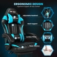 thumbnail image 4 of JONPONY Big and Tall Gaming Chair with Bluetooth Speakers Gamer Chair with Footrest Game Chair with Lumbar Support and 360-Swivel Seat and Headrest for Adults, Blue, 4 of 10
