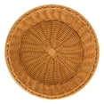 thumbnail image 6 of ZEONHAK 4 Pack 12 Inch Round Wicker Bread Basket, Brown Imitation Rattan Woven Basket, Round Wicker Serving Basket for Vegetables, Fruits, Snacks, 6 of 6