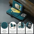 thumbnail image 6 of 2 in 1 Detachable Wallet Back Cover for iPhone 16 Pro Max, Vintage Premium PU Leather Kickstand Case with Card Holder Pocket & Wireless Charging Slim Phone Cases Cover for iPhone 16 Pro Max, Blue, 6 of 8