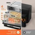 thumbnail image 3 of Kitchen in the Box 32QT Digital Air Fryer Toaster Oven Combo, 21-in-1 Convection Oven with Rotisserie & Dehydrate, Family-Size Countertop Oven with 6 Accessories, 1800W, Silver, 3 of 7