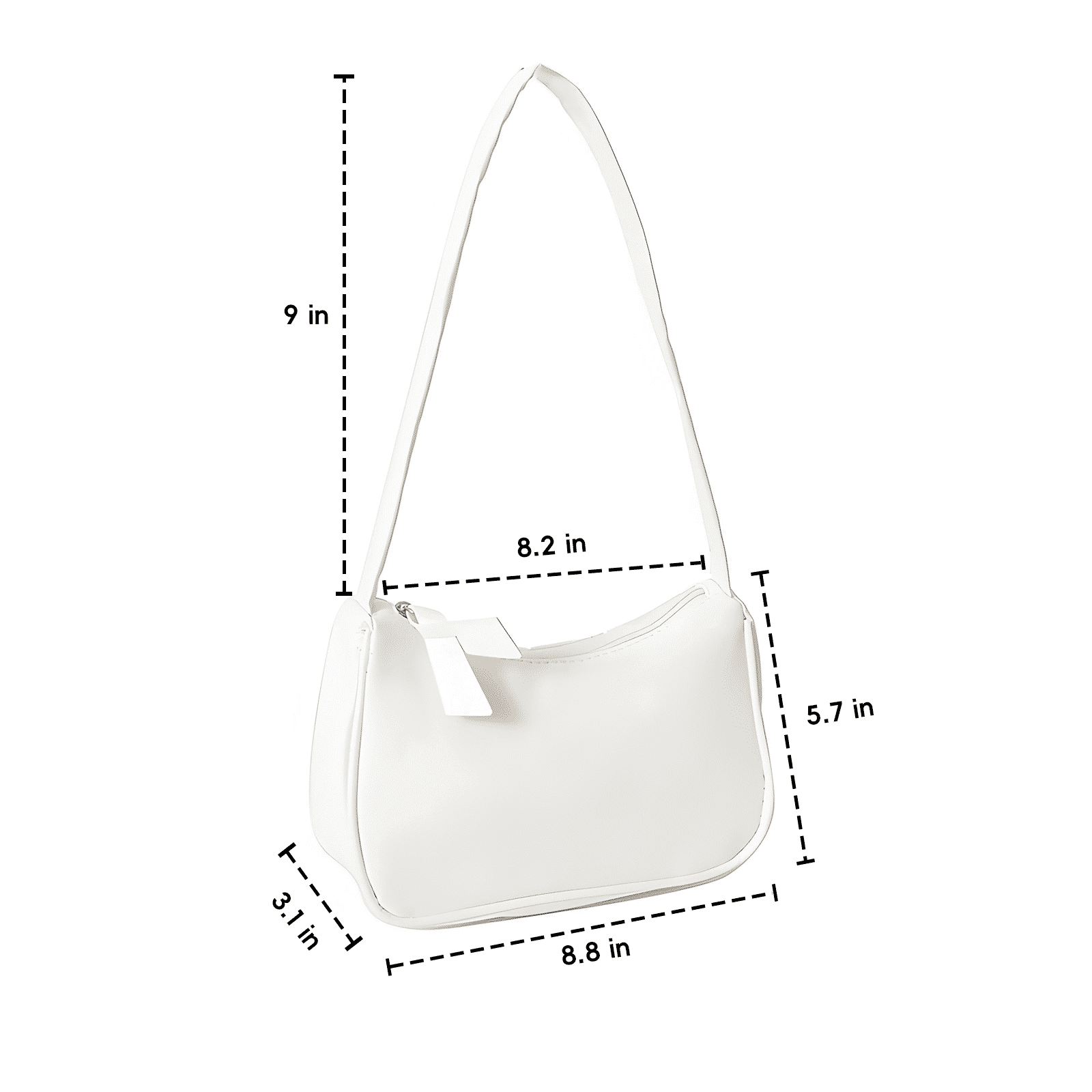White Purse Vintage Versatile Shoulder Bag for Women Elegant White Purses with Ample Storage
