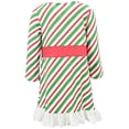 thumbnail image 4 of Girls Candy Cane Stripe Christmas Dress Outfit Clothes (2Y, Red), 4 of 5