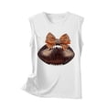 thumbnail image 4 of Tank Top for Women Round Neck Sleeveless Casual Loose Fit Football Heart Graphic Print Breathable Stretchy Summer Vest Top, 4 of 5