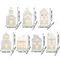 thumbnail image 3 of Pekkaxy Light-Up Ceramic Christmas Village Houses, LED Winter Holiday Tabletop Decorations, 3 of 8