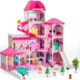 thumbnail image 1 of Casa de muñecas Doloowee Dream con muebles de 4 pisos y 10 habitaciones, 1 of 8