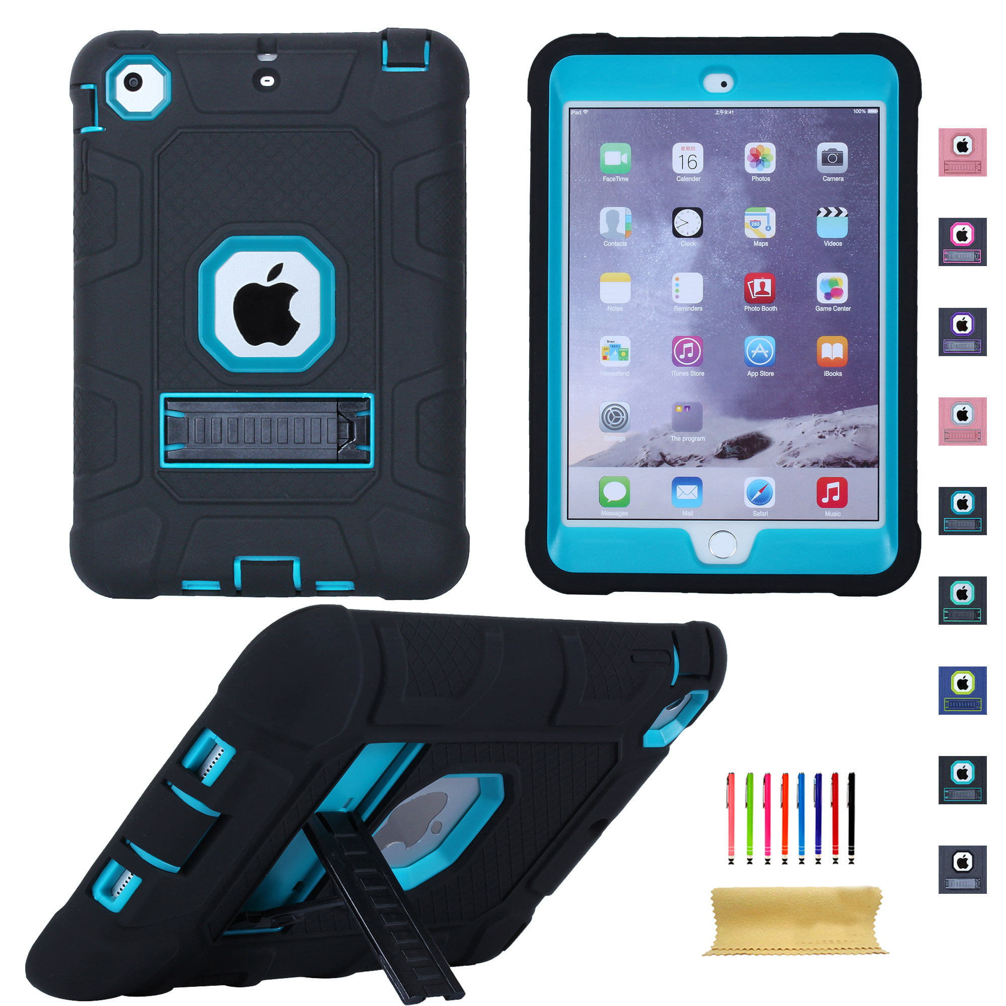Dteck For iPad mini 1 2 3 Shockproof Protective Stand Heavy Hybrid