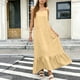 thumbnail image 2 of TaTaai Women's Spring Summer Solid Color Round Neck Sleeveless Backless Lace-Up Dress Casual Elegant Long Dress Gift, 2 of 7