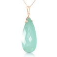 thumbnail image 2 of Galaxy Gold 14K Rose Gold Mint Green Chalcedony Briolette Necklace - Renewal & Love - 16" to 24" - Fine Jewelry for Women, 2 of 3
