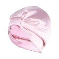 thumbnail image 2 of 1PC Women Imitation Silk Double-layer Night Cap Cross Twisted Hair Cap Headgear, 2 of 3