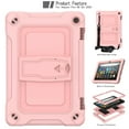 thumbnail image 4 of Dteck Case for All-New Kindle Fire HD 8 Tablet(10th Generation 2020 Release) & Fire HD 8 Plus, Heavy Duty 3 in 1 Hybrid Rugged Shockproof Kickstand Case with Shoulder Strap, Rosegold, 4 of 7