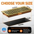 thumbnail image 3 of 2x14 Floor Vent Covers Floor Register with Mesh Cover Trap, Heat and Air, Walkable Metal Floor Register for HVAC Duct, Basketweave, Polished Brass, 3 of 7