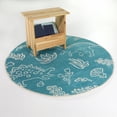thumbnail image 2 of Mainstays Blue Dinosaur Round Indoor Rug, 47" Round, 2 of 6